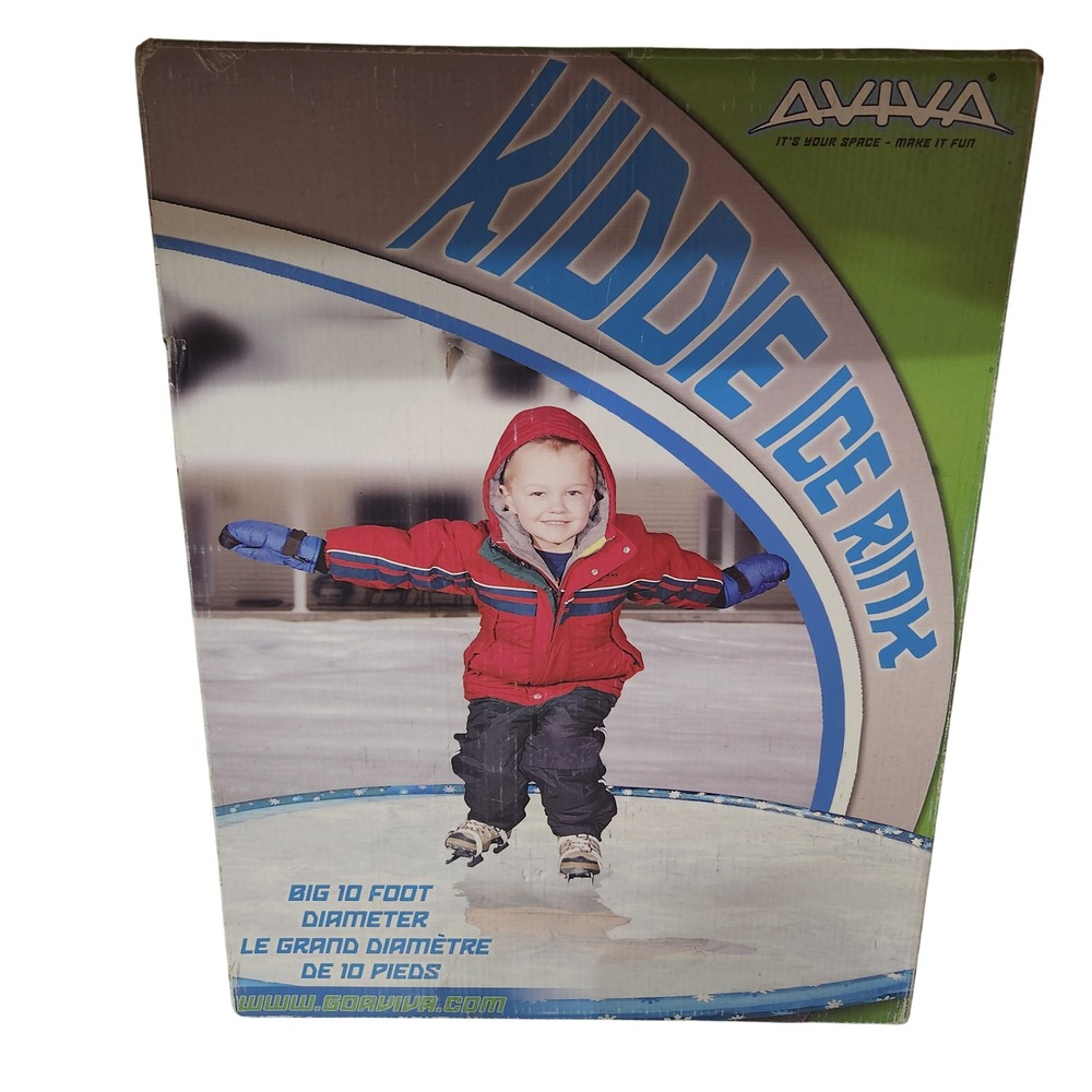 Aviva Kiddie Ice Rink Big 10 Foot Diameter Backyard Fun Inflates in Minutes